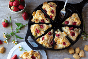 Strawberry and Marzipan Buttermilk Scones